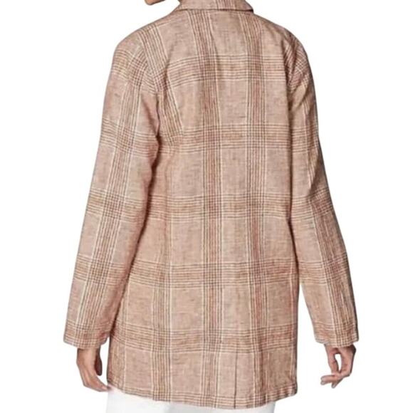 NWT J.Jill Lenin Blend Lightweight Henna Multi Relaxed Blazer Size XS Petite - Picture 2 of 7